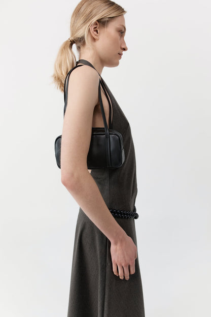 St Agni | Petit Dual Zip Bag - Black