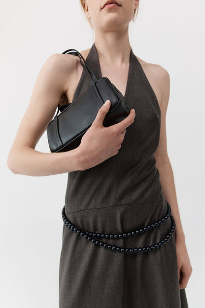 St Agni | Petit Dual Zip Bag - Black