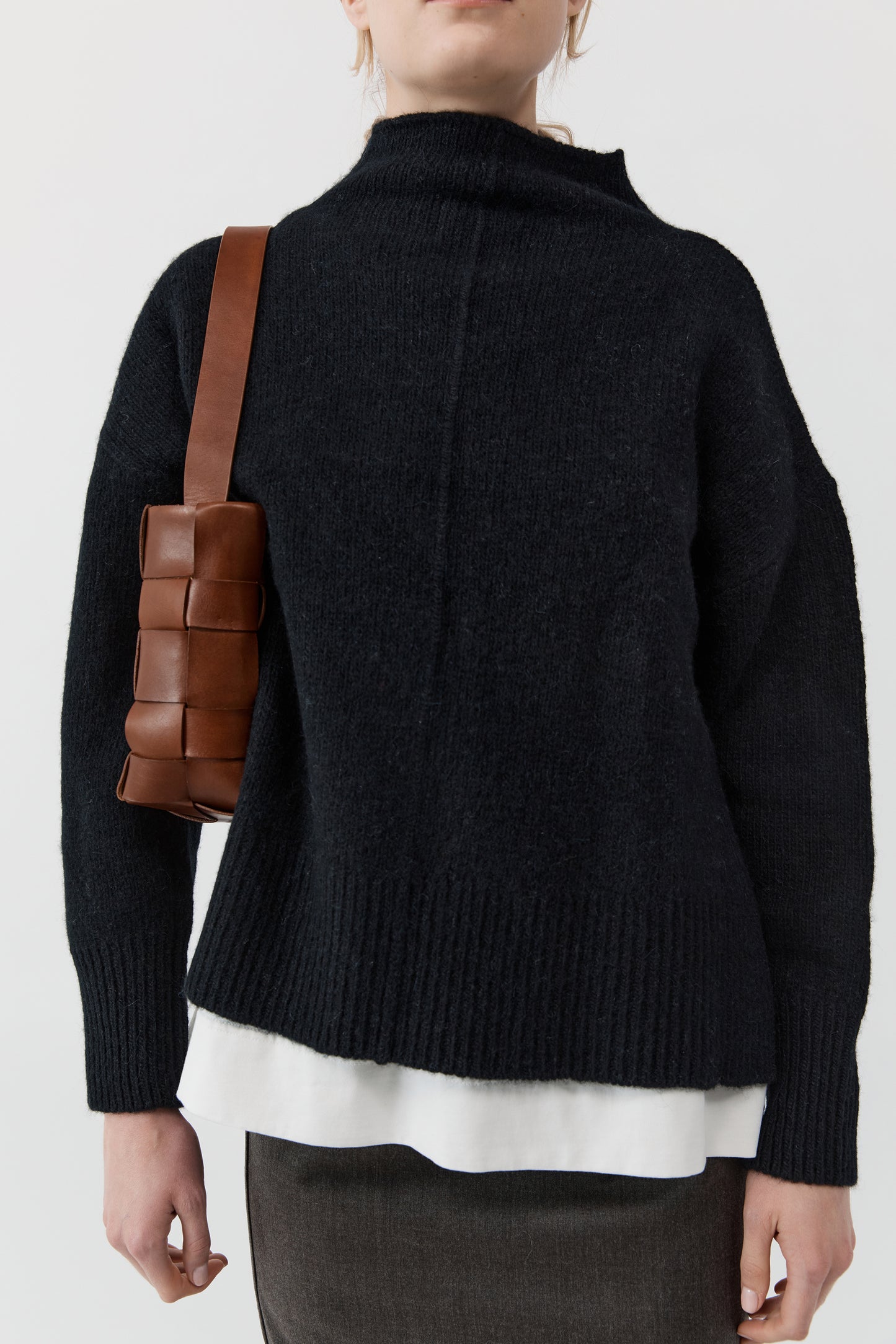 St Agni | Woven Mini Tote - Chestnut