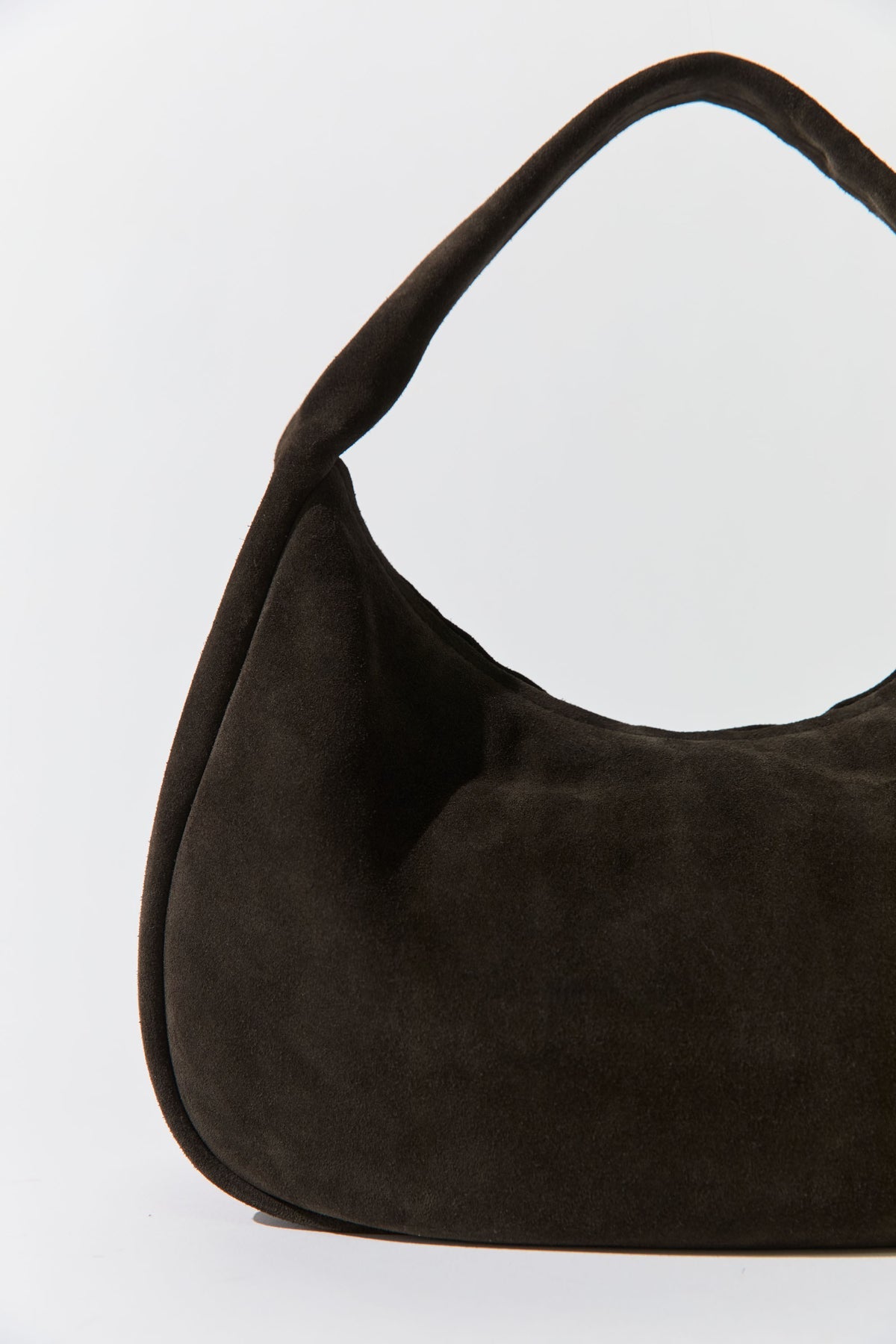St Agni | Suede Large Bon Bon Bag - Coffee