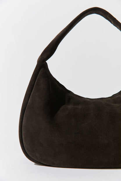 St Agni | Suede Large Bon Bon Bag - Coffee