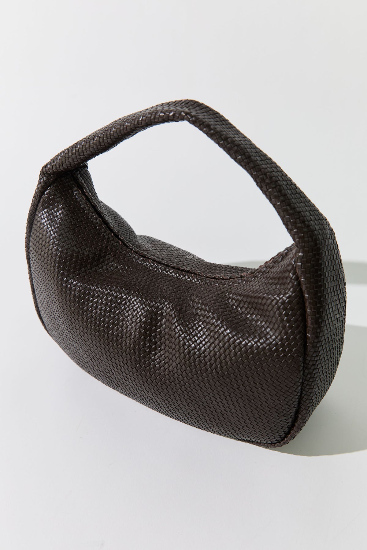 St Agni | Woven Large Bon Bon Bag - Coffee