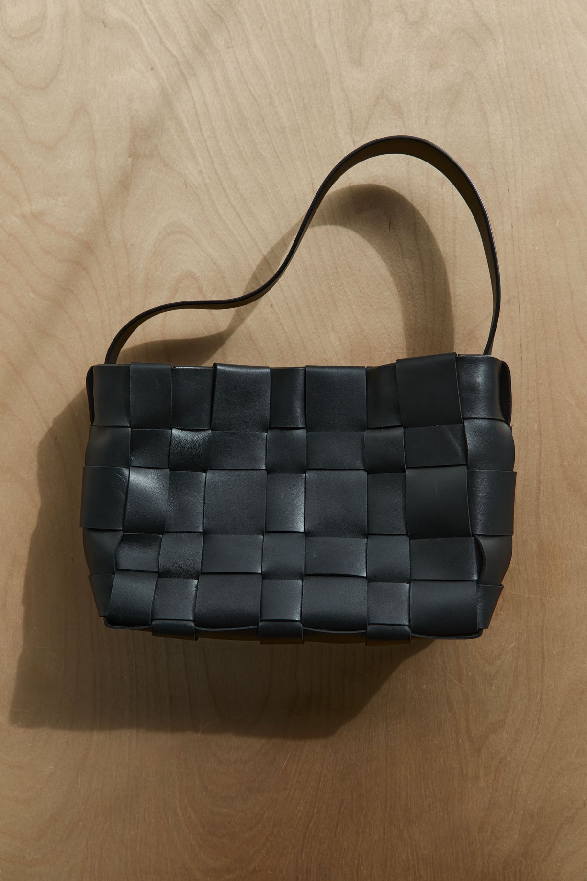 St Agni | New Woven Mini Tote - Black