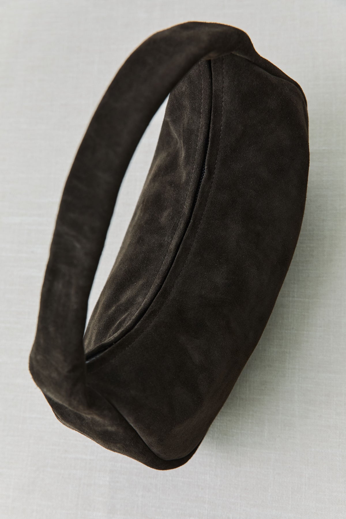 St Agni | Suede Large Bon Bon Bag - Coffee