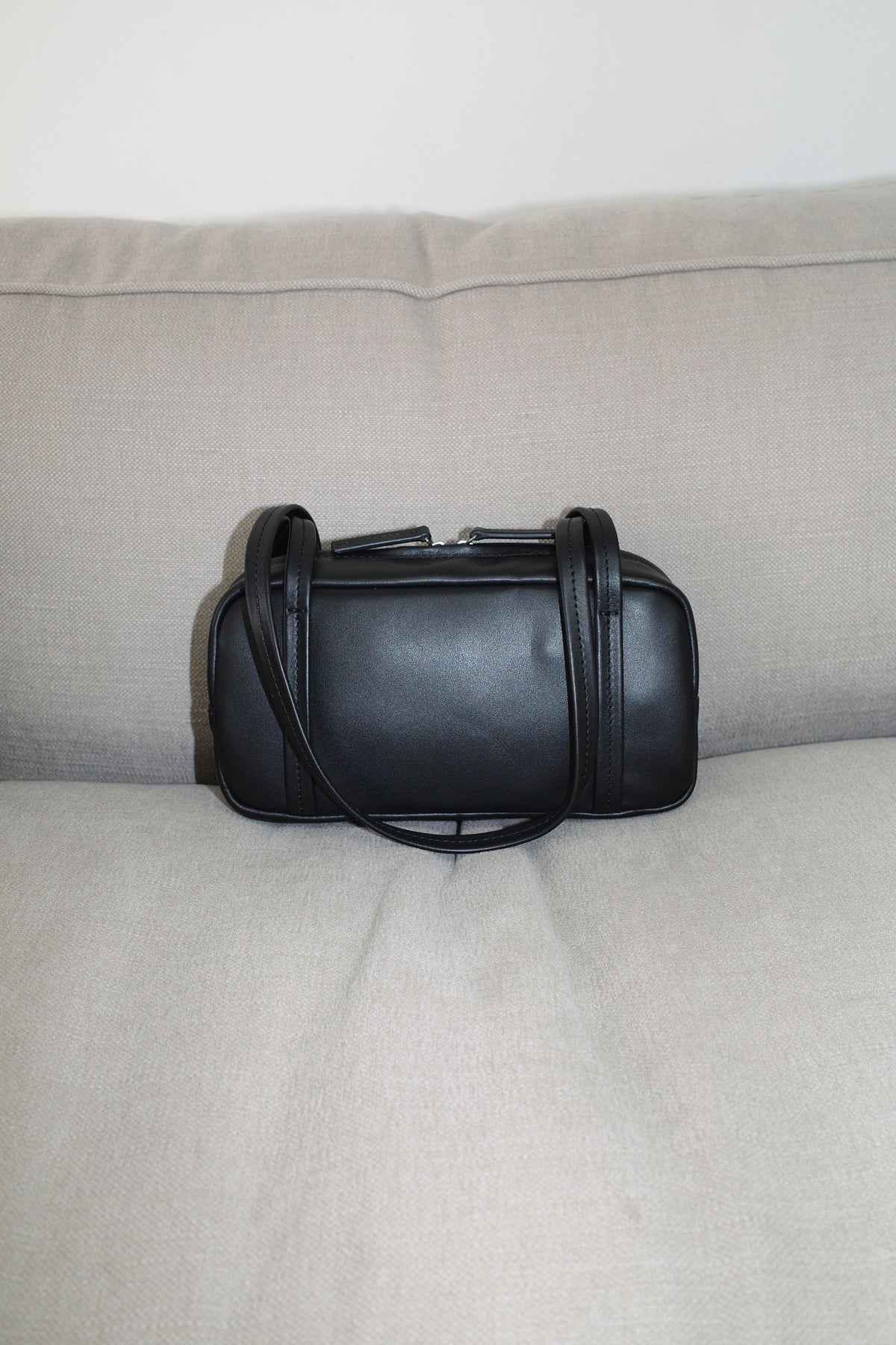 St Agni | Petit Dual Zip Bag - Black