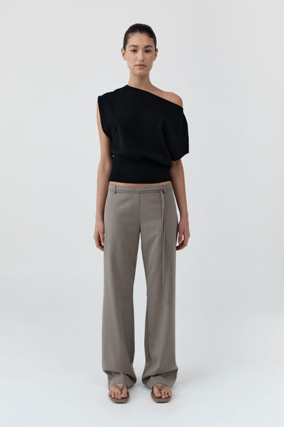 St Agni | Cashmere Asymm Top - Black