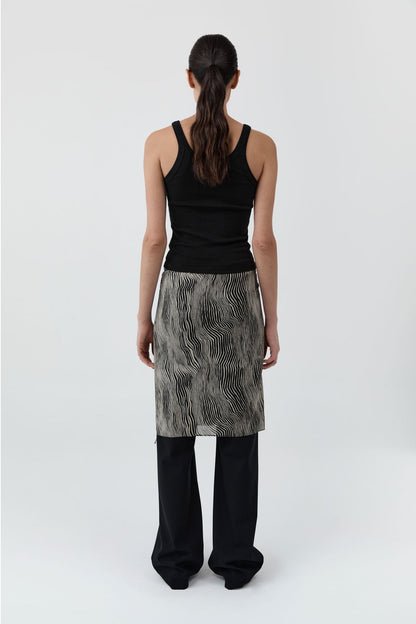St Agni | Savannah Silk Wrap Skirt - Sand