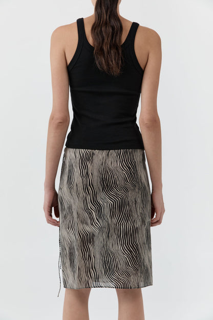 St Agni | Savannah Silk Wrap Skirt - Sand