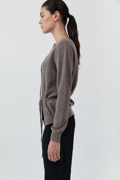 St Agni | Cashmere Asymm Cardigan - Vapor