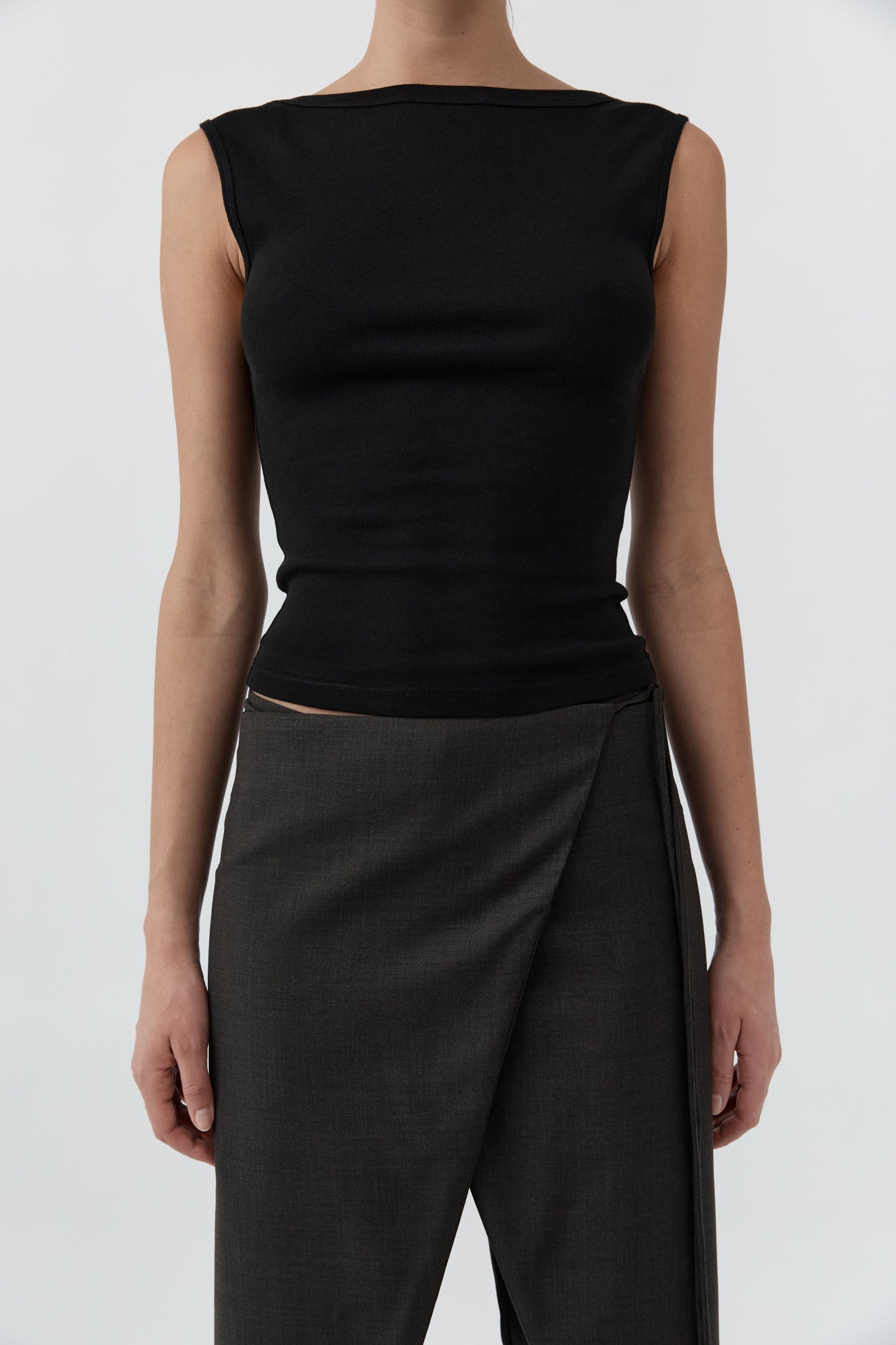 St Agni | Wrap Rouleau Pants - Umber