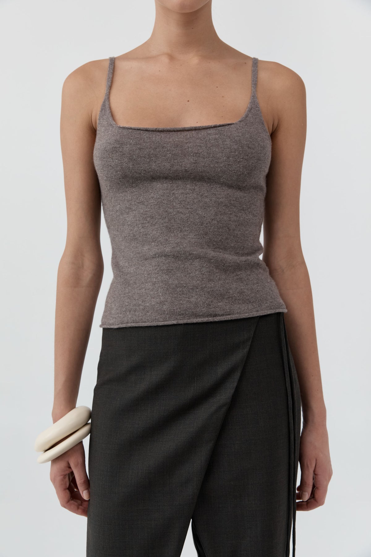 St Agni | Merino Wool Slim Tank - Vapor