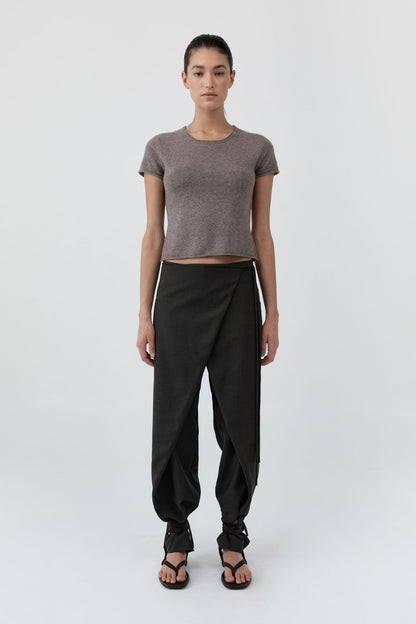 St Agni | Fine Merino Wool Baby Tee - Vapor