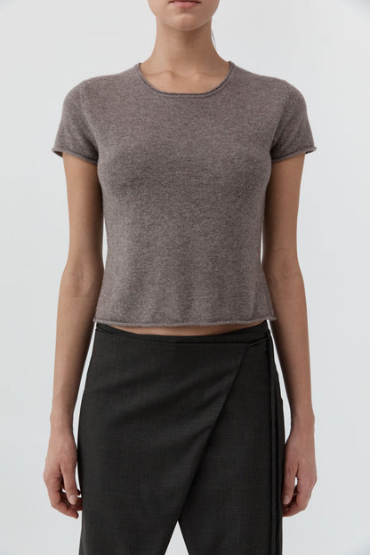 St Agni | Fine Merino Wool Baby Tee - Vapor