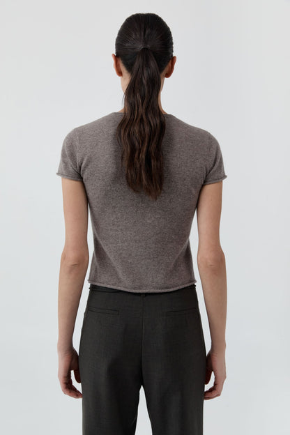 St Agni | Fine Merino Wool Baby Tee - Vapor