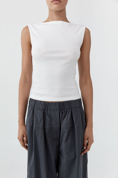 St Agni | Organic Cotton Ballerina Top - White