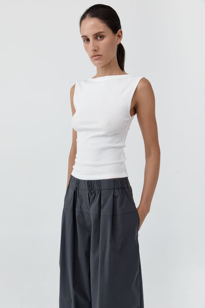 St Agni | Organic Cotton Ballerina Top - White