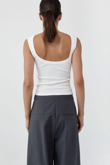 St Agni | Organic Cotton Ballerina Top - White