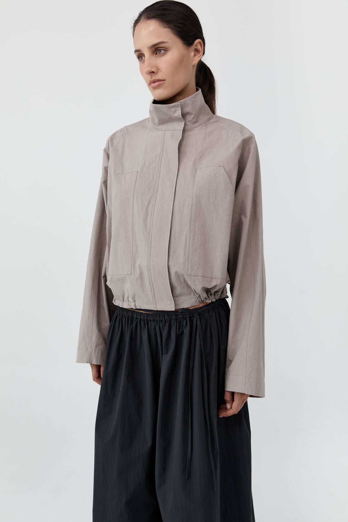 St Agni | Technical Cotton Carpenter Jacket - Grey Stone
