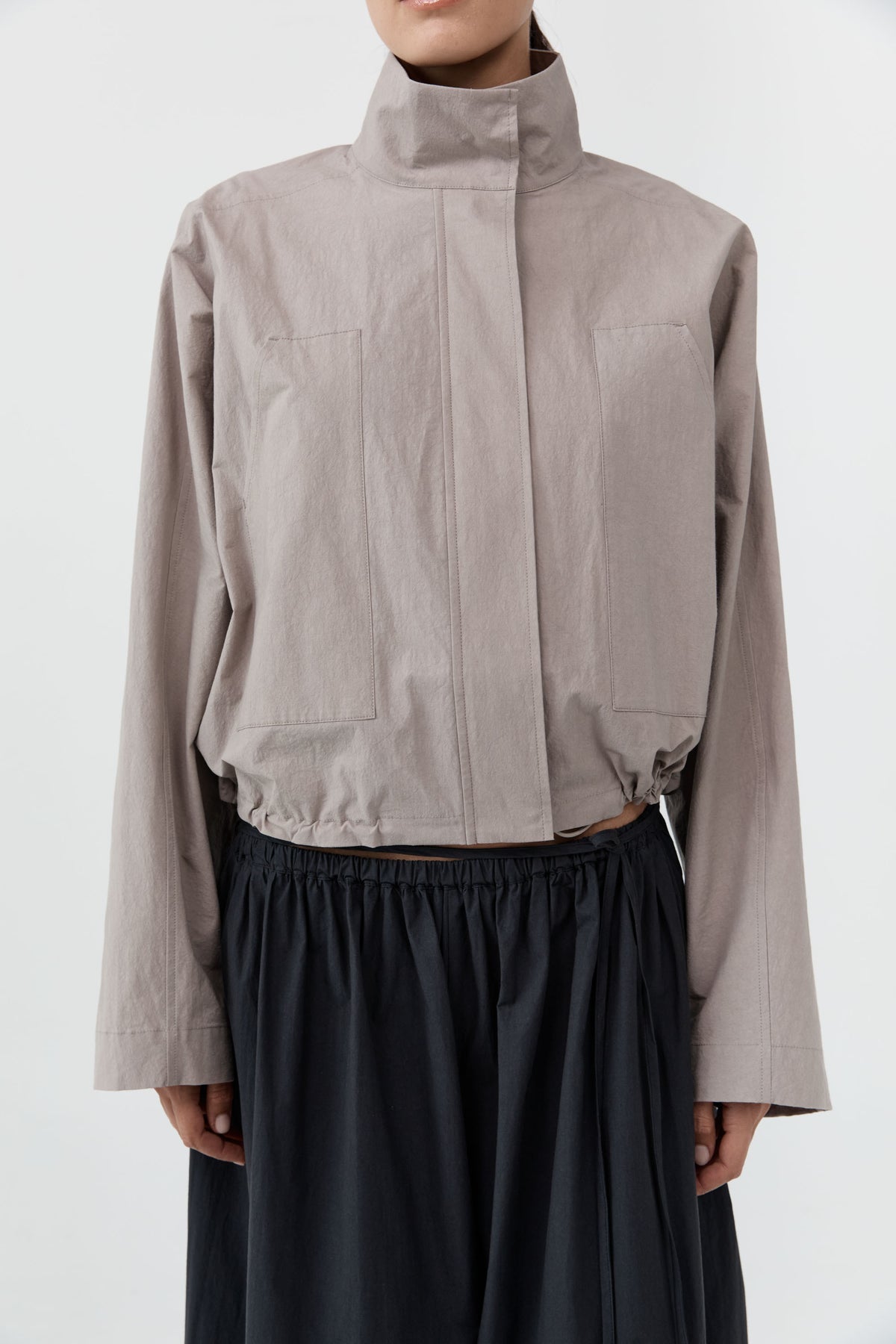St Agni | Technical Cotton Carpenter Jacket - Grey Stone