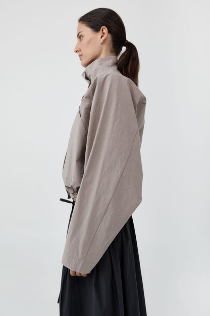 St Agni | Technical Cotton Carpenter Jacket - Grey Stone