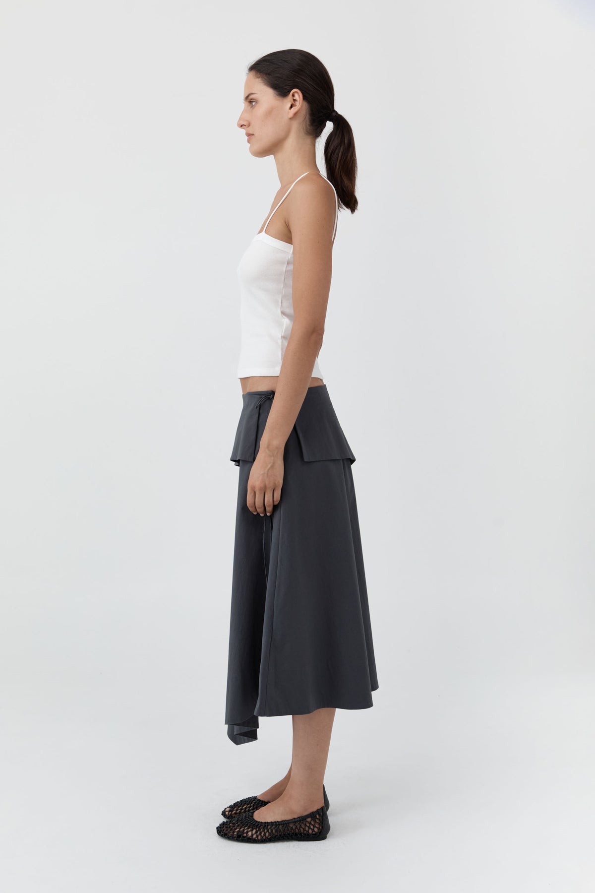 St Agni | Organic Cotton Square Neck Cami - White