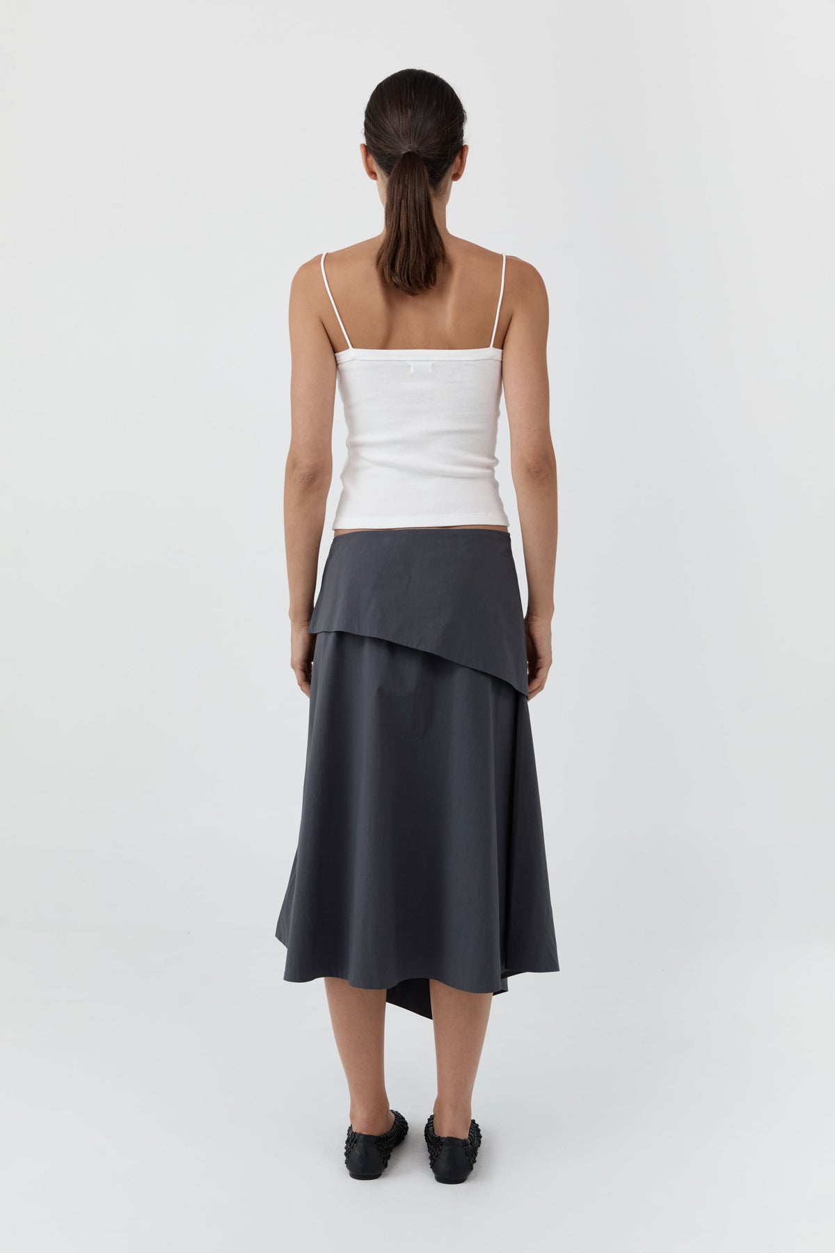 St Agni | Organic Cotton Square Neck Cami - White