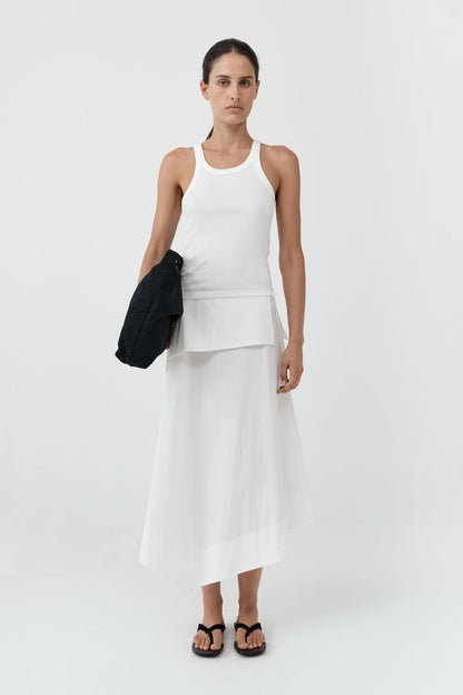 St Agni | Organic Cotton Racer Singlet - White