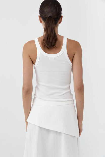 St Agni | Organic Cotton Racer Singlet - White