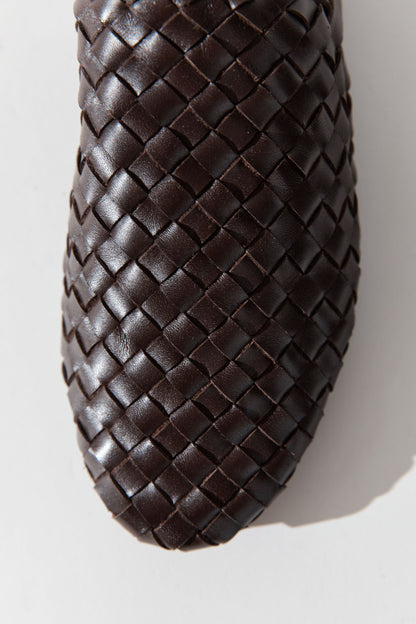 St Agni | Bunto Woven Slides - Chocolate