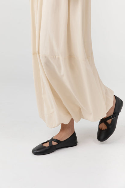 St Agni | Ballerina Flat - Black
