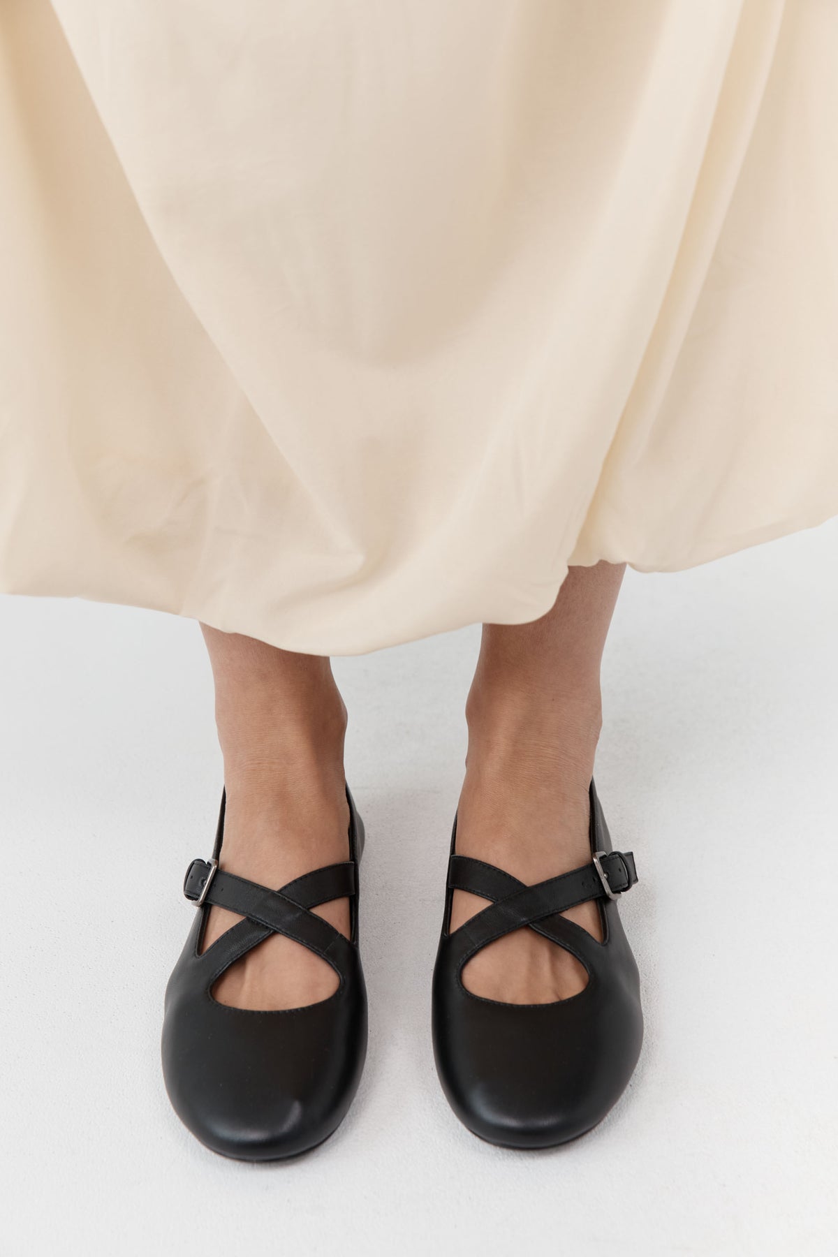 St Agni | Ballerina Flat - Black