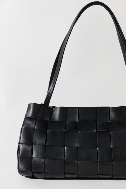 St Agni | Slim Woven Tote - Black