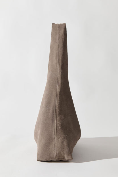 St Agni | Suede Soft Bag - Pebble