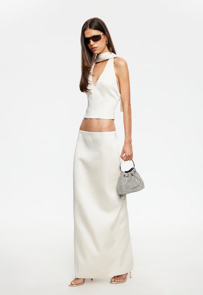 Lioness | Front Row Maxi Skirt - Cream