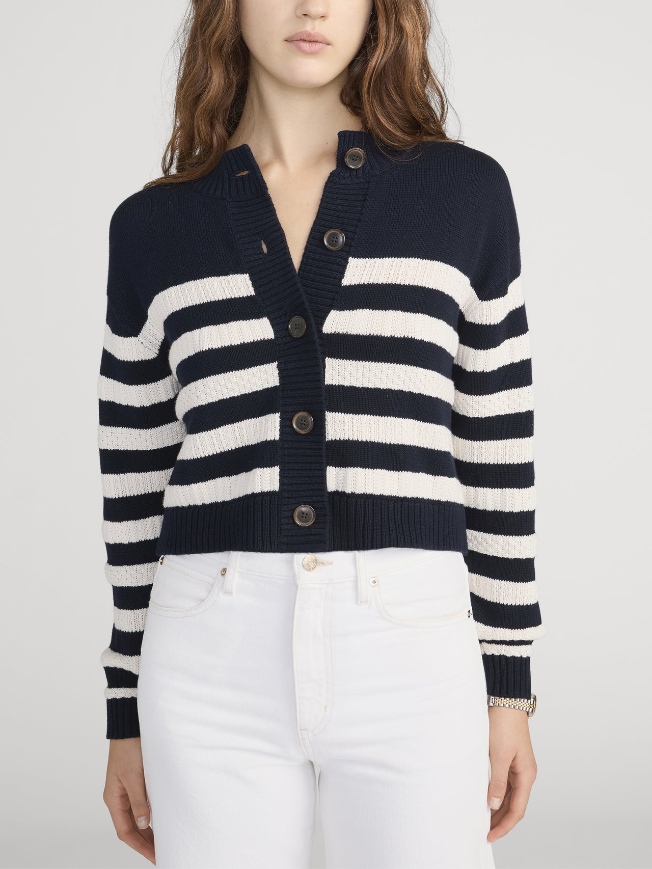 Frame Denim | The Variation Femme Cardi - Navy Multi