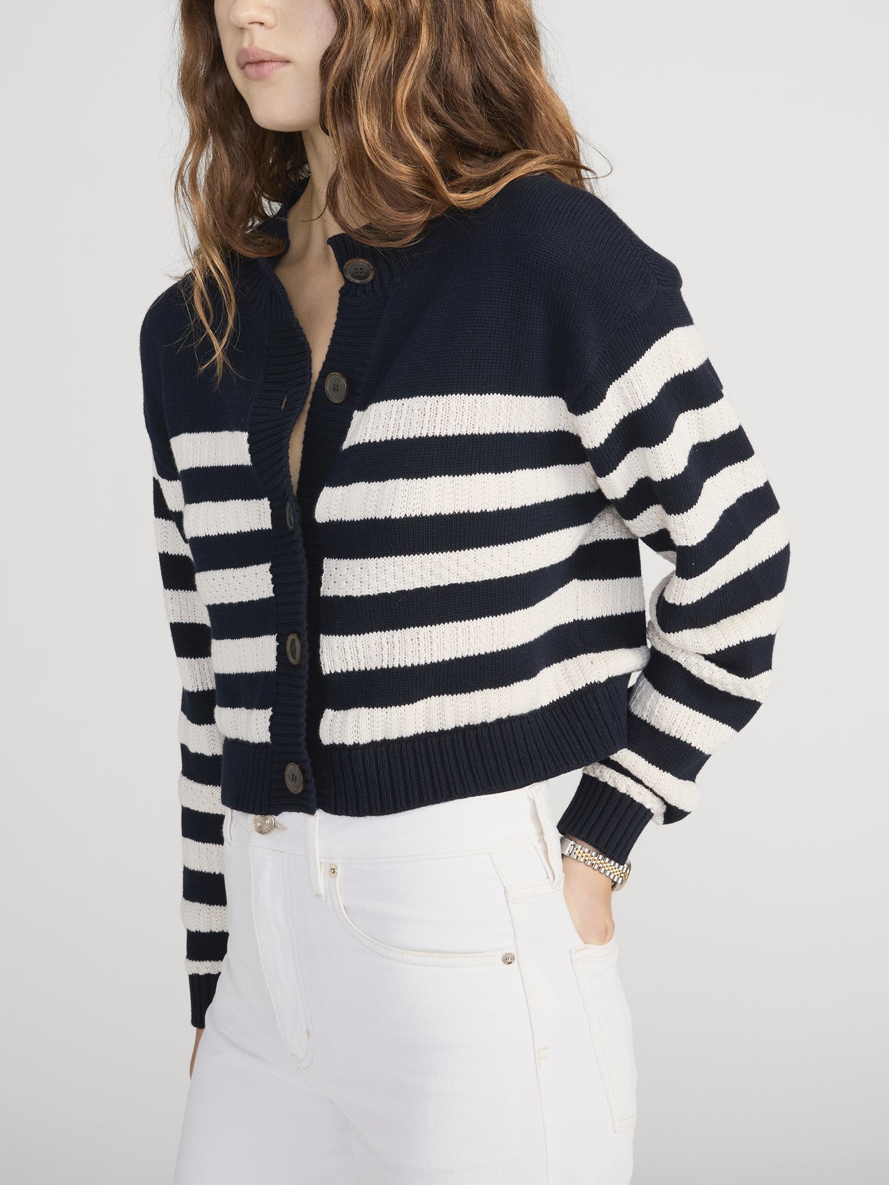 Frame Denim | The Variation Femme Cardi - Navy Multi