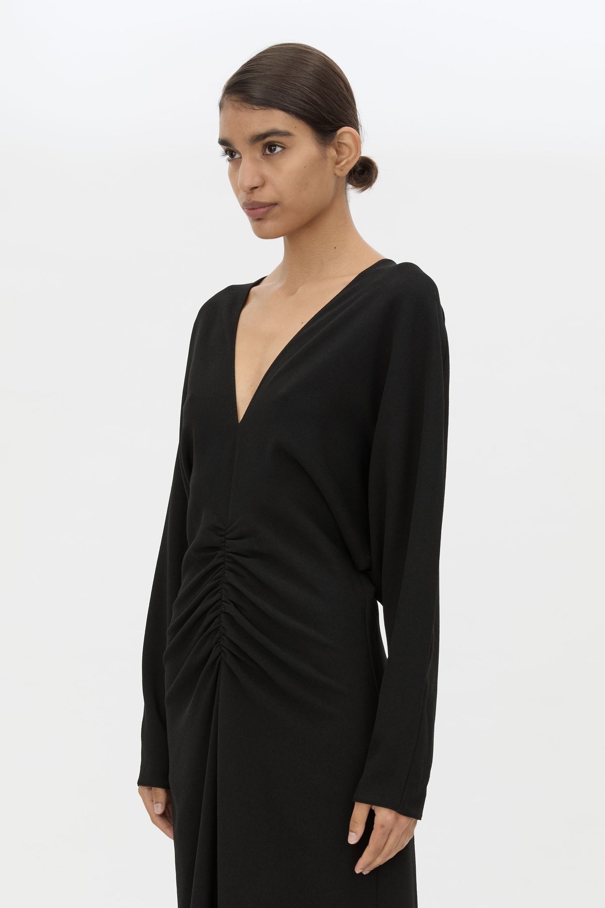 Camilla & Marc | Dune Draped Waist Midi Dress - Black