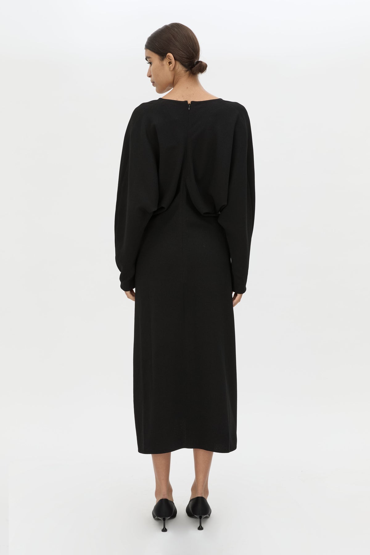 Camilla & Marc | Dune Draped Waist Midi Dress - Black