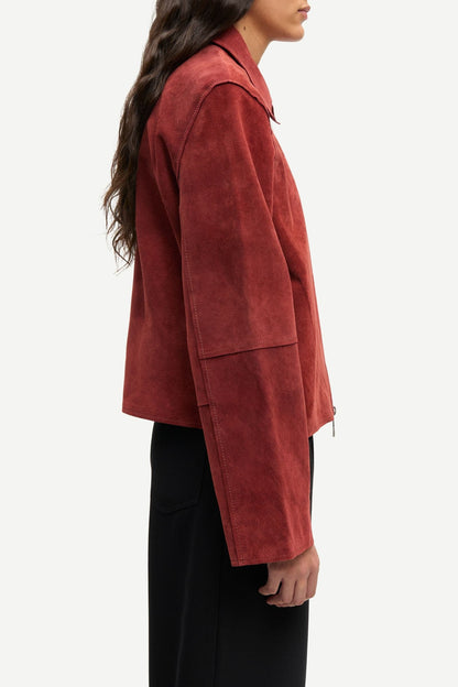 Samsoe Samsoe | Salylo Suede Jacket - Fired Brick