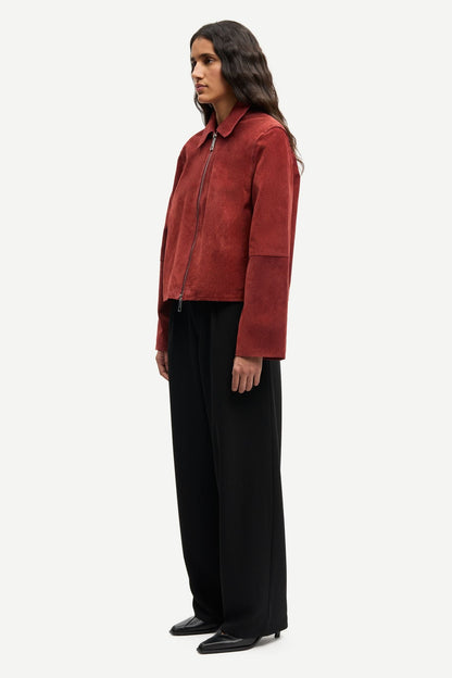 Samsoe Samsoe | Salylo Suede Jacket - Fired Brick