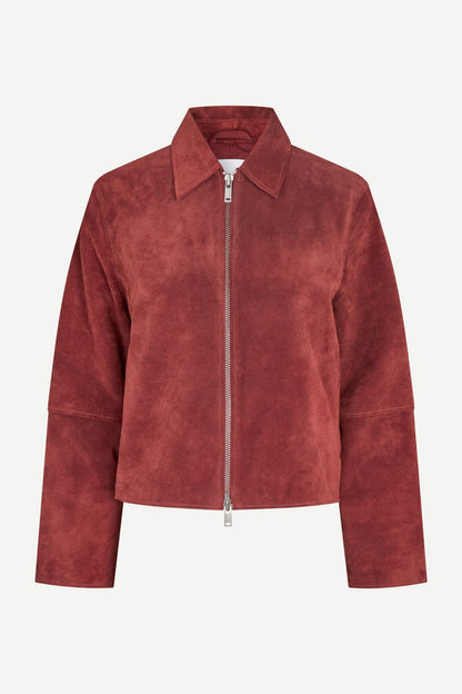 Samsoe Samsoe | Salylo Suede Jacket - Fired Brick