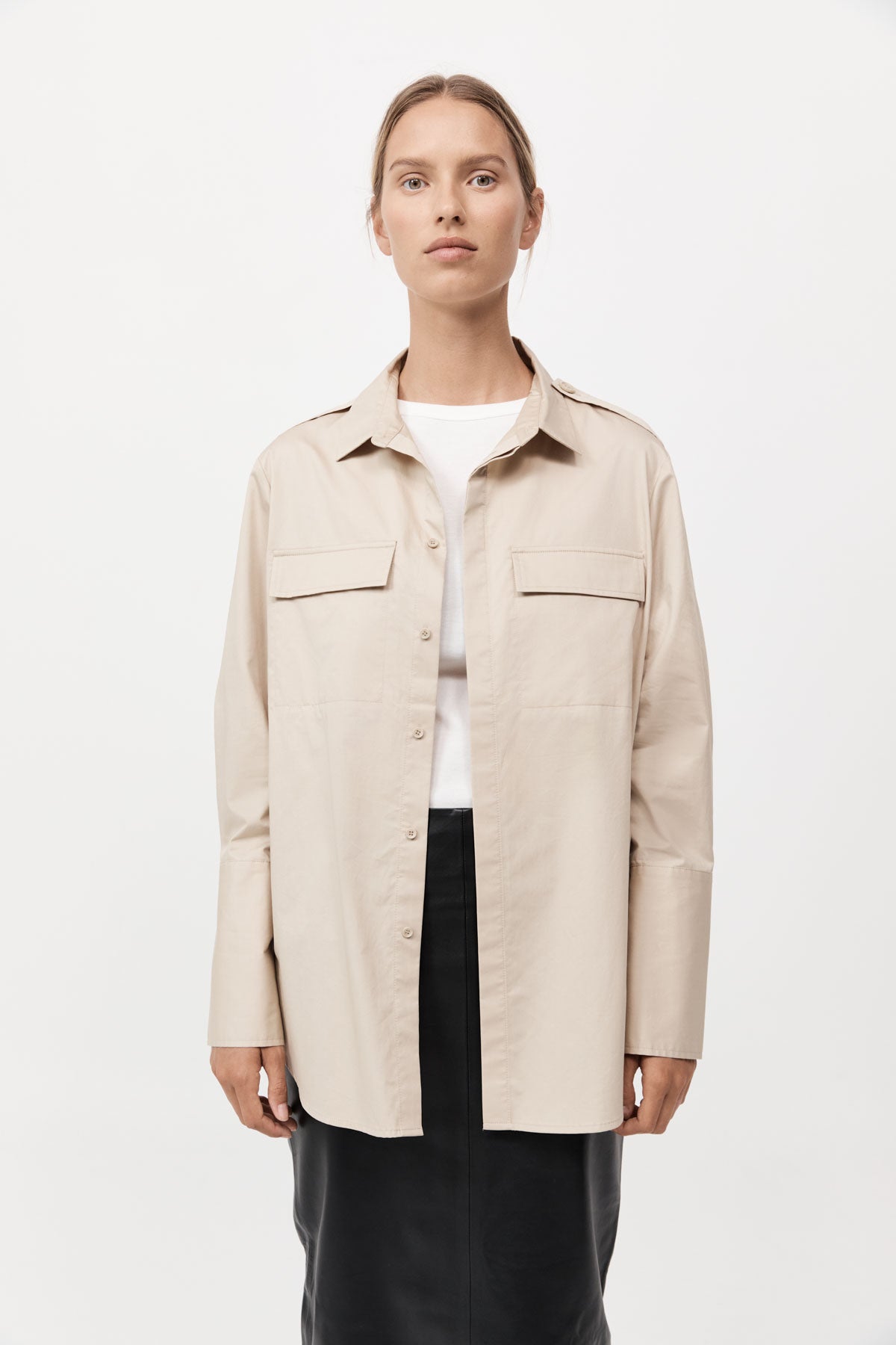 St Agni | Classic Utility Shirt - Champagne