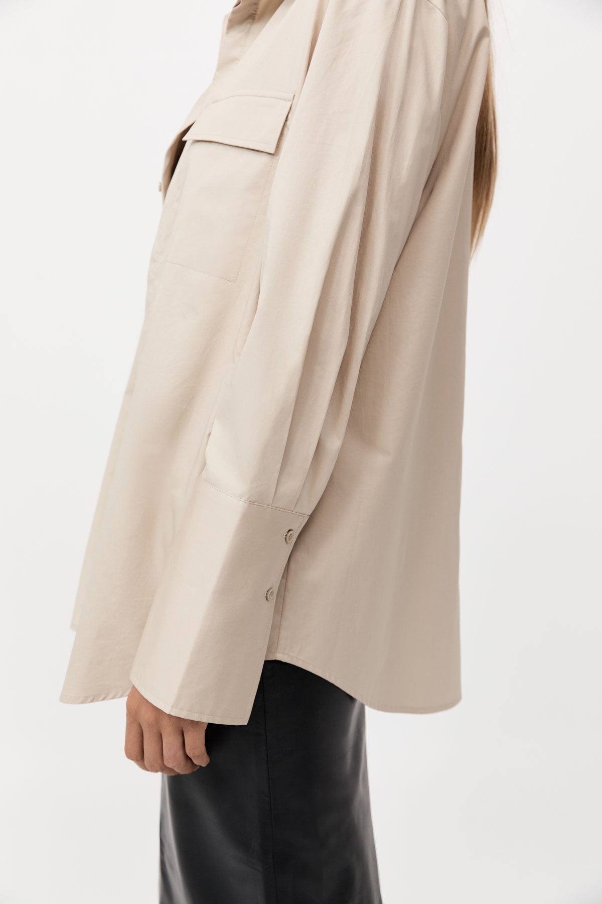 St Agni | Classic Utility Shirt - Champagne