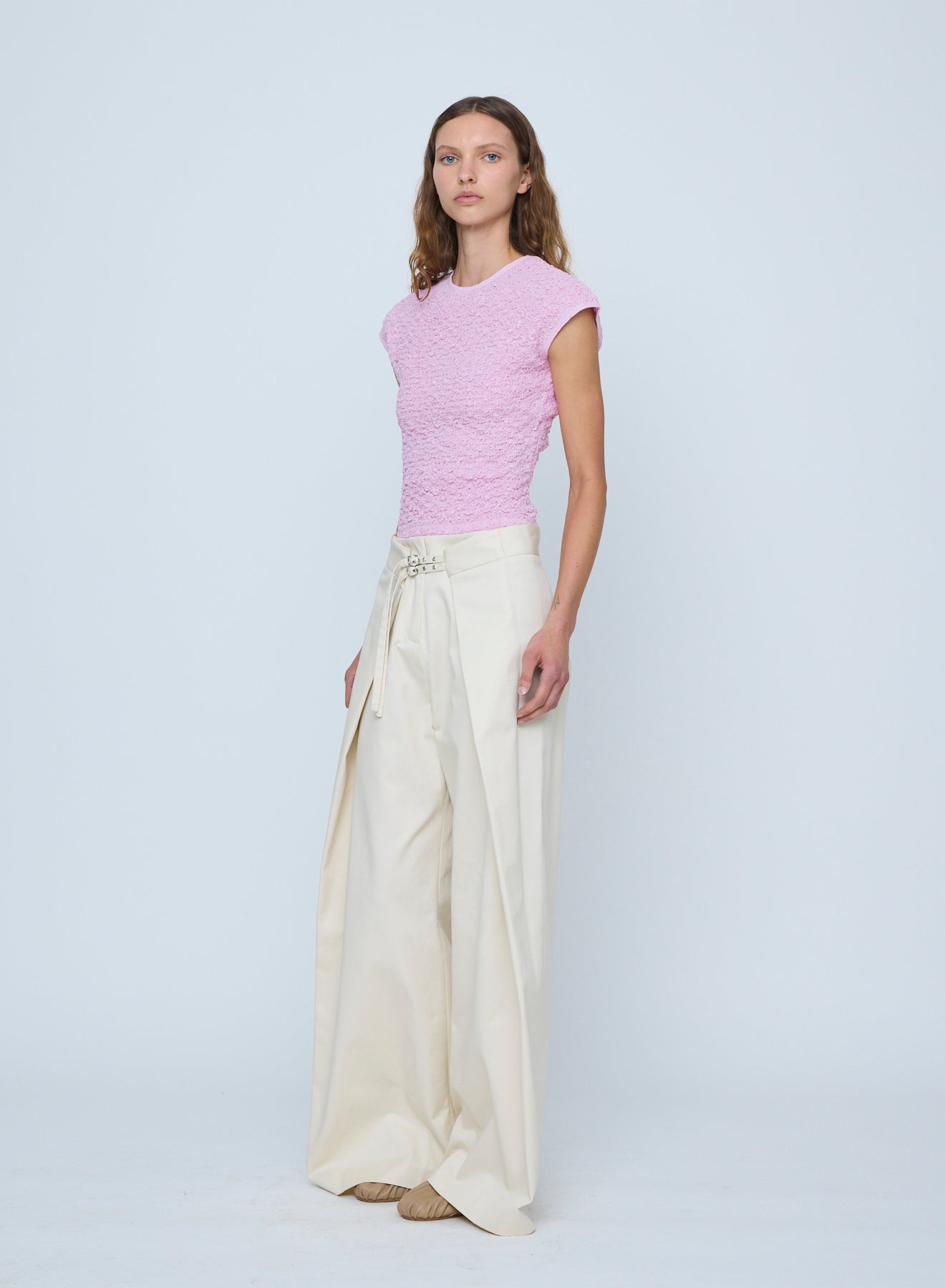 Wynn Hamlyn | Shirred Cotton Top - Pink