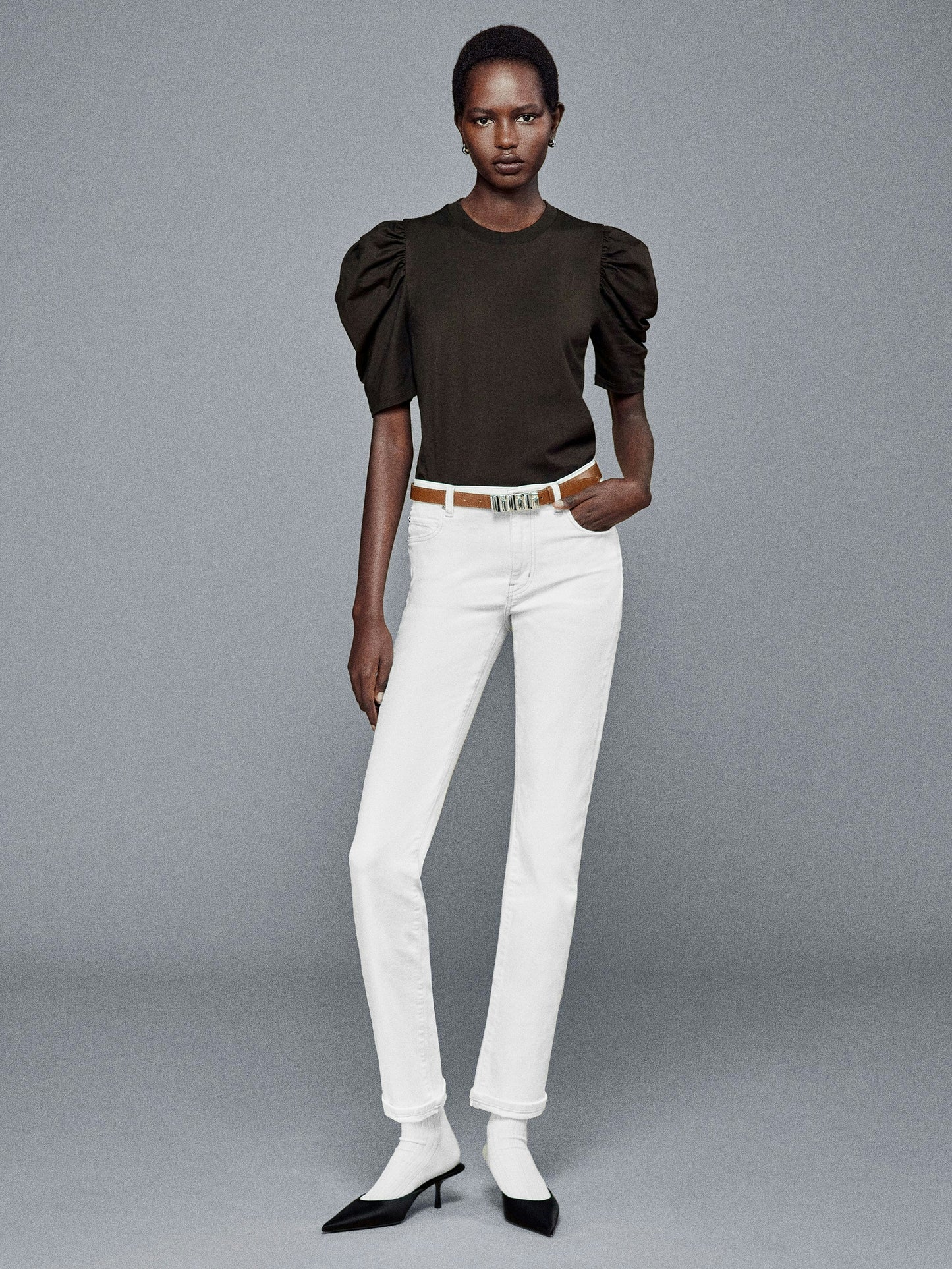 Frame Denim | The Drape Tee - Espresso
