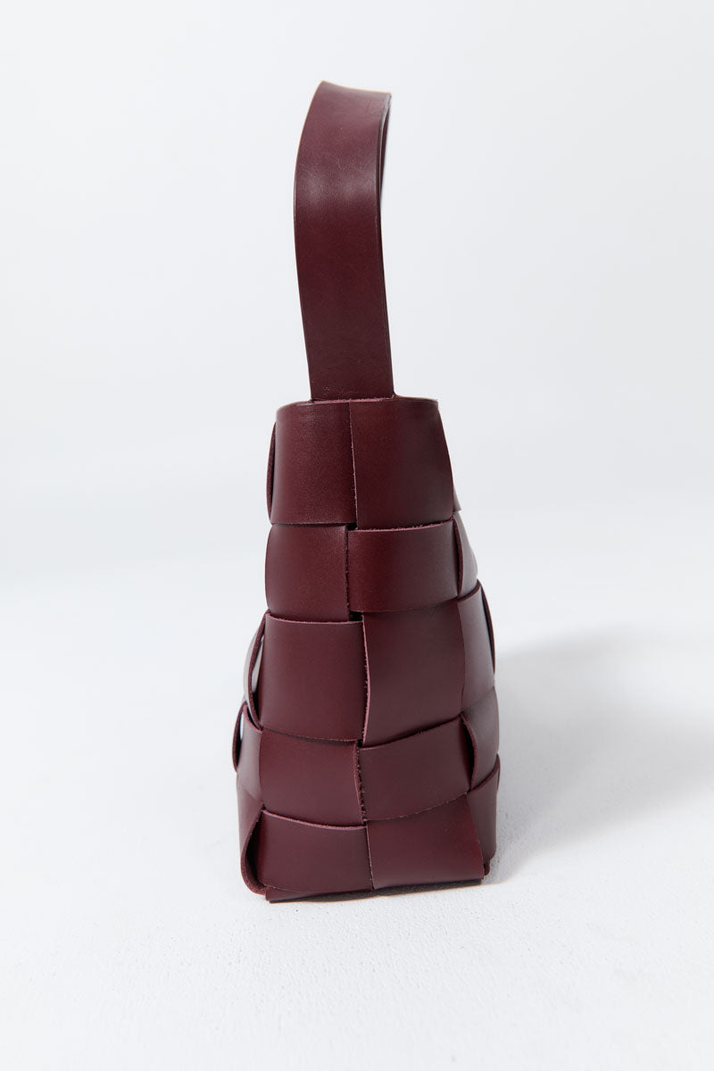 St Agni | Woven Mini Tote - Plum