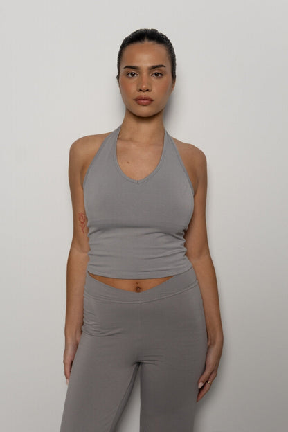Pinky & Kamal | Halter Bodice Top - Pebble Grey