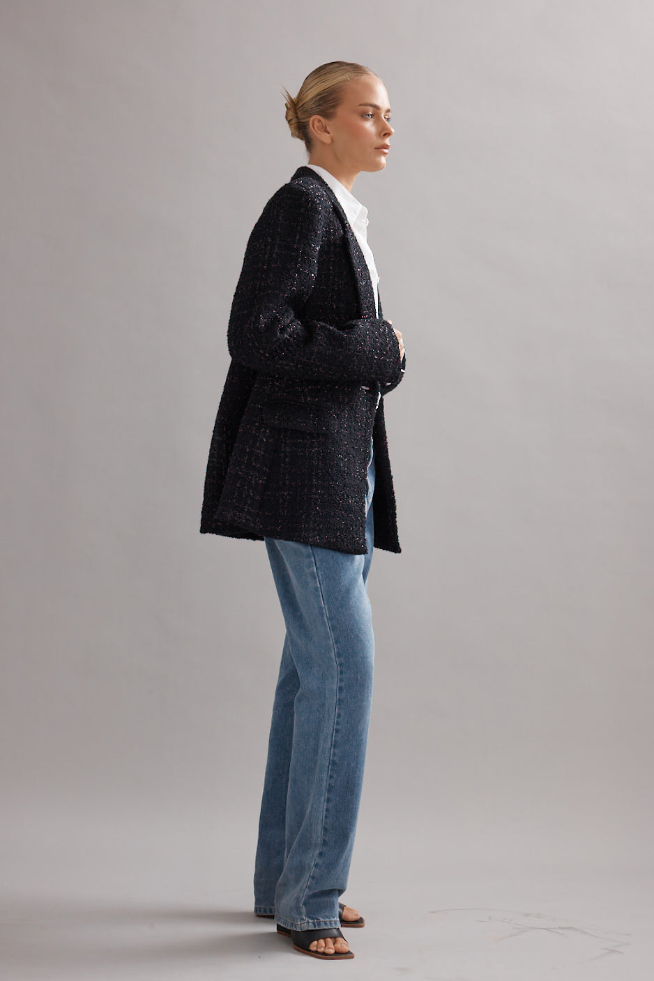 Caitlin Crisp | Felix Blazer - Black Tweed