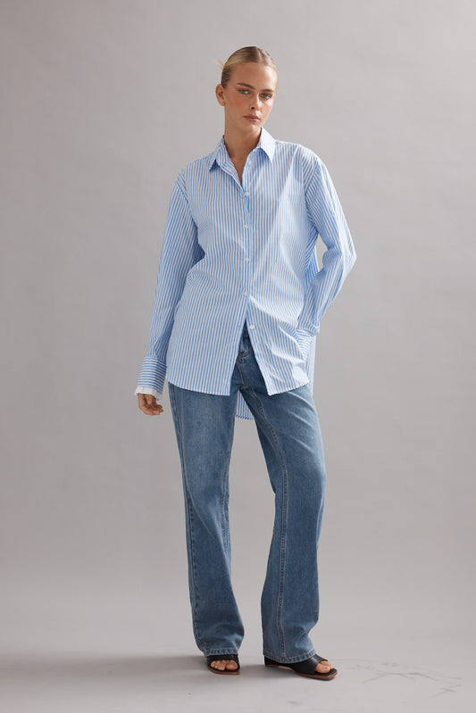 Caitlin Crisp | Vienna Shirt - Blue Stripe