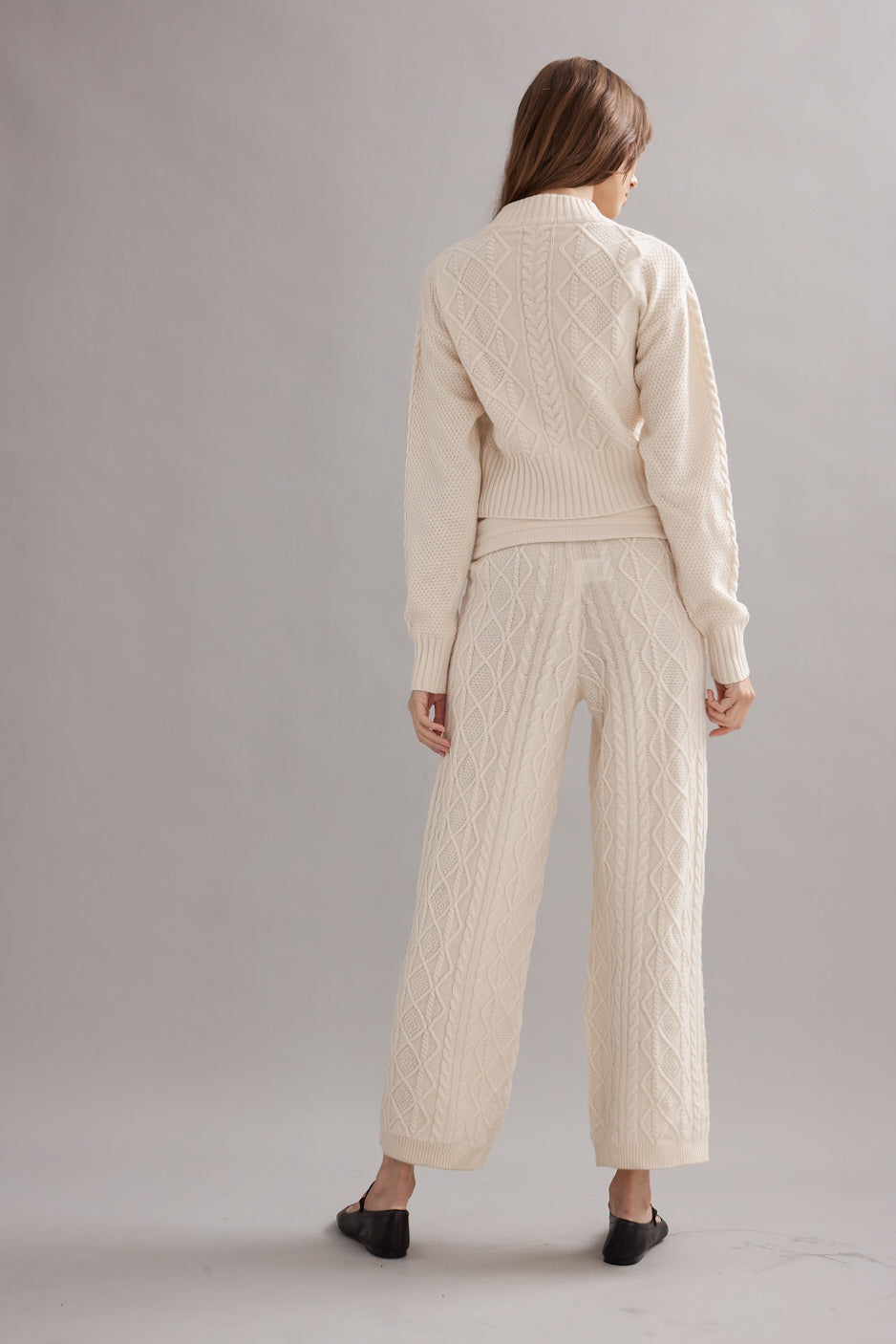 Caitlin Crisp | Cable Knit Cardigan - Ivory